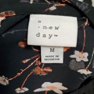 A New Day Black Floral Top